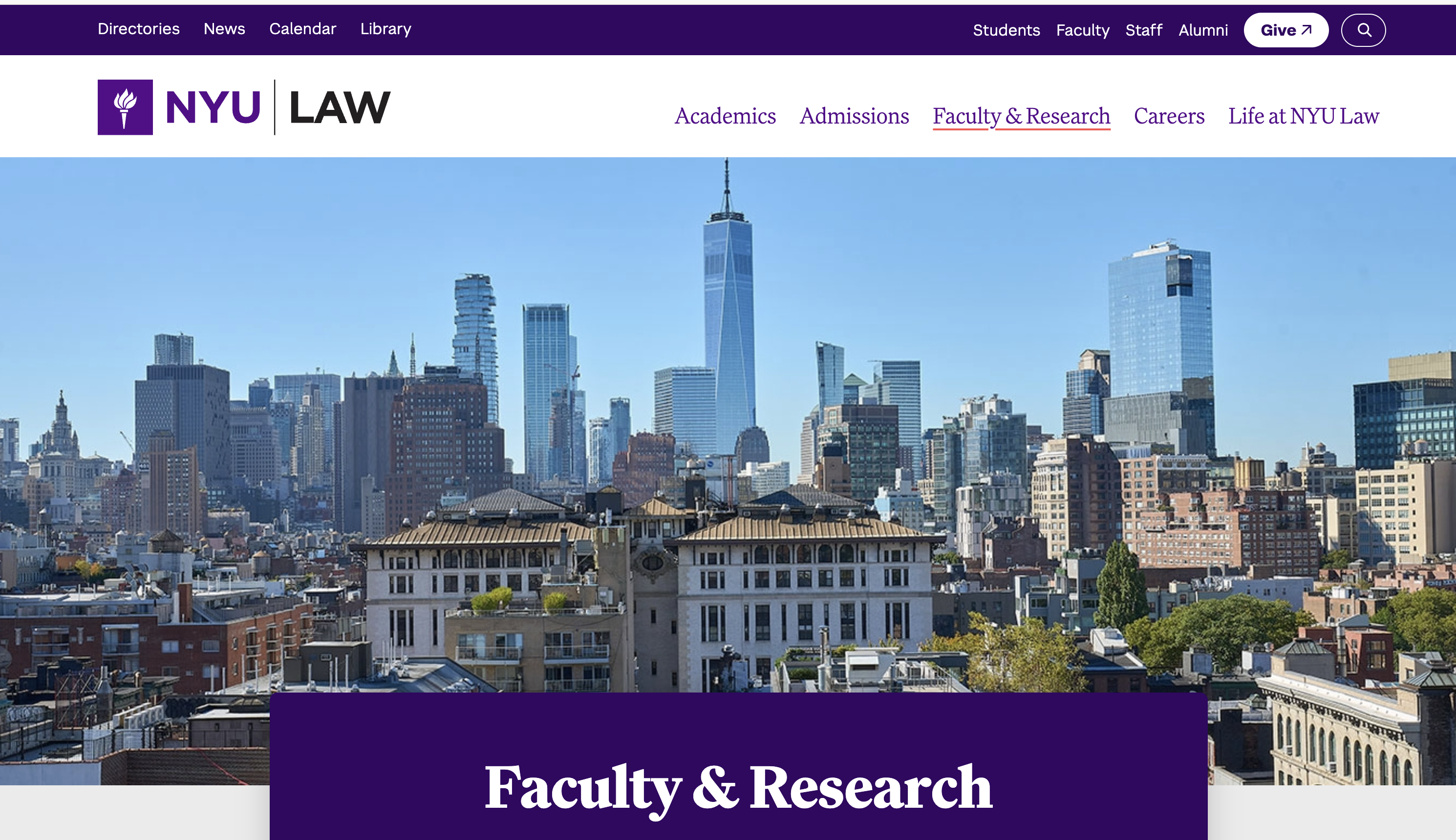 NYU Law redesign